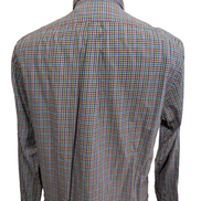 CHEMISE Ralph Lauren Homme L SLIM FIT Multicolore Carreaux Logo Bleu 100% Coton