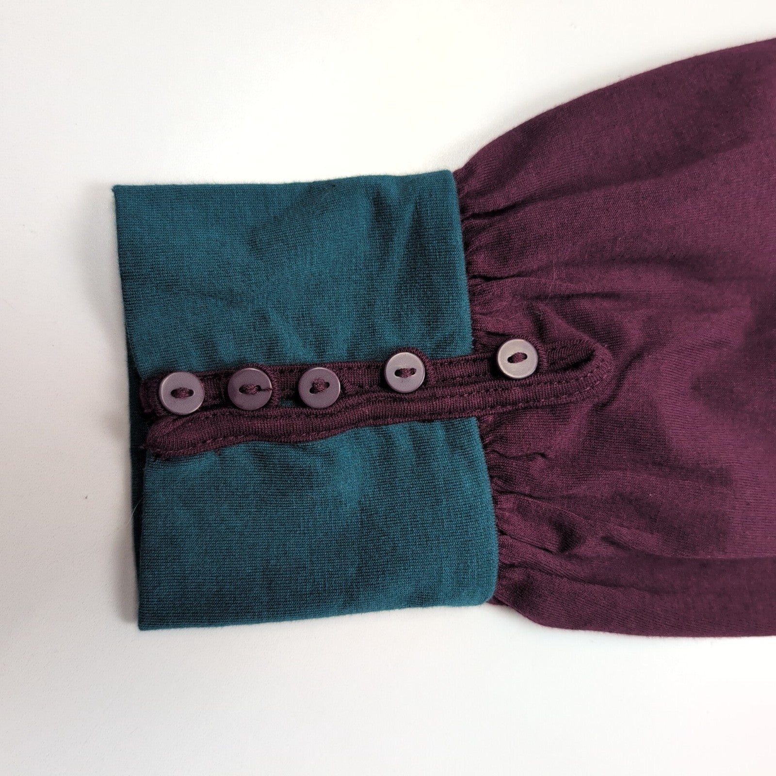 Robe Kéawa XL Verte Bordeaux Manches Longues Brodée Neuve Étiquette