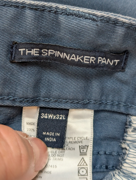 Pantalon NAUTICA 5 Poches Bleu Marine ⚓ Taille W34 L32 Style Jean Très Bon État