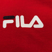 Sweat Fila Vintage T. M Col Rond Rouge | Multi-Logos Manches | TBE