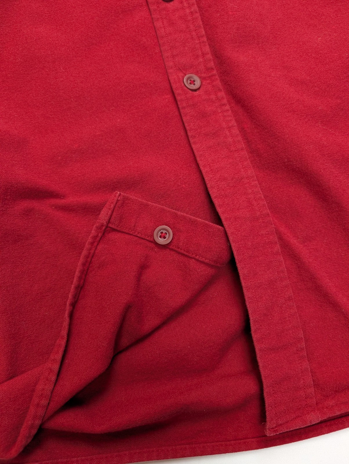 CHEMISE L.L. BEAN FLANELLE ROUGE XXL VINTAGE Chamoisette Workwear