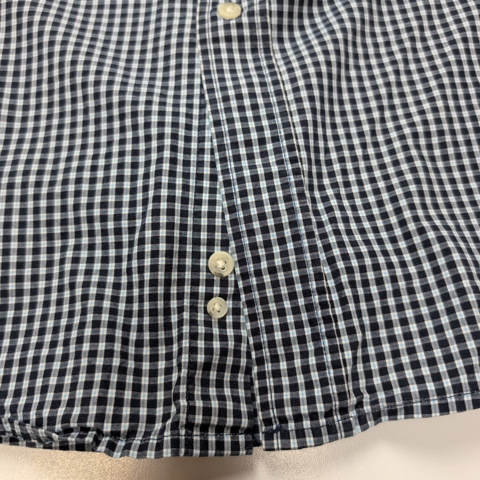 Wrangler Chemise Manche Courte Bleu Marine Petits Carreaux 2XL Une Poche
