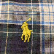 Chemise Polo Ralph Lauren Enfant L 14-16 Ans Carreaux Vert Bleu Logo Jaune