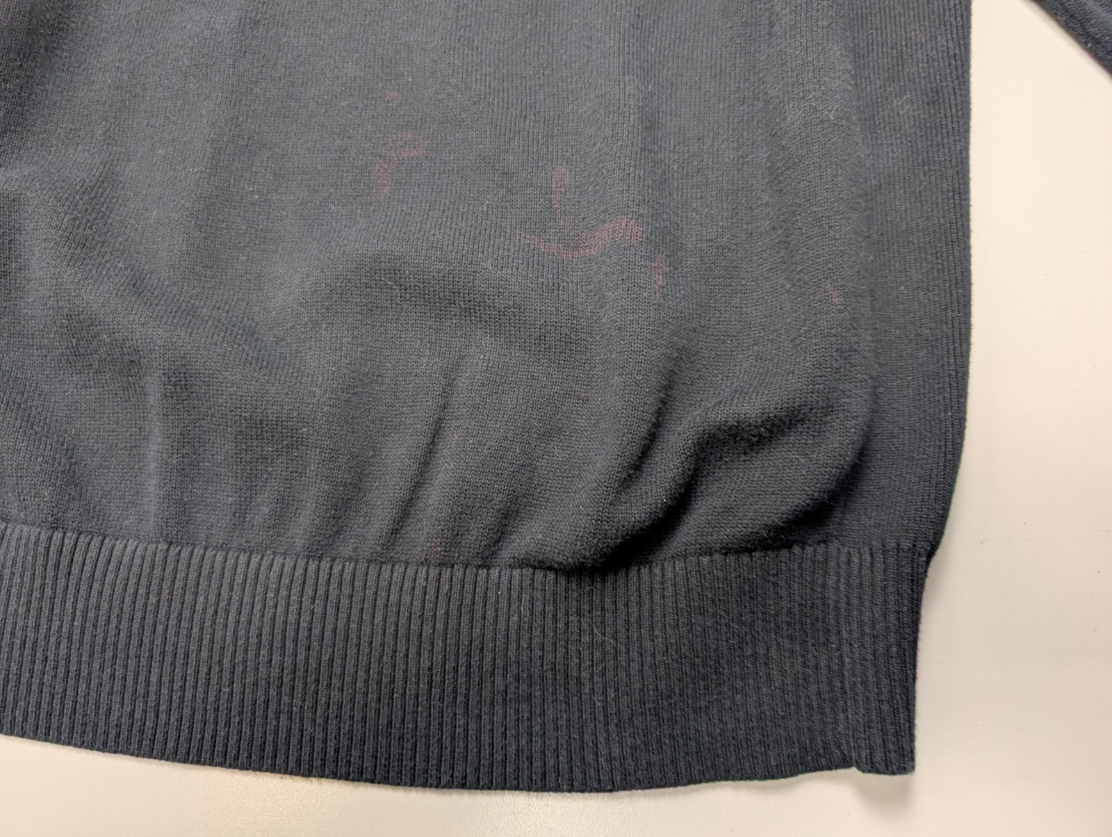 Pull col zippé Tommy Hilfiger vintage noir profond homme taille L/XL