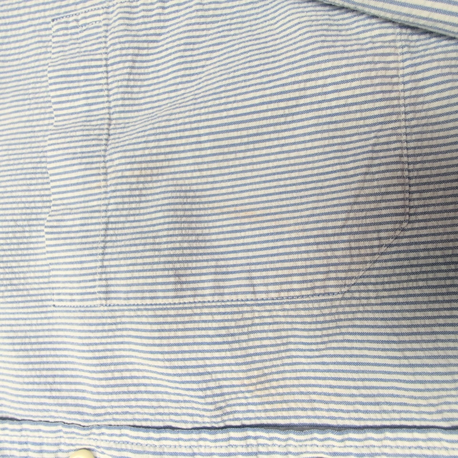 Chemise L.L. Bean à rayures bleues taille L #158e