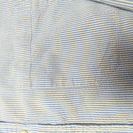 Chemise L.L. Bean à rayures bleues taille L #158e