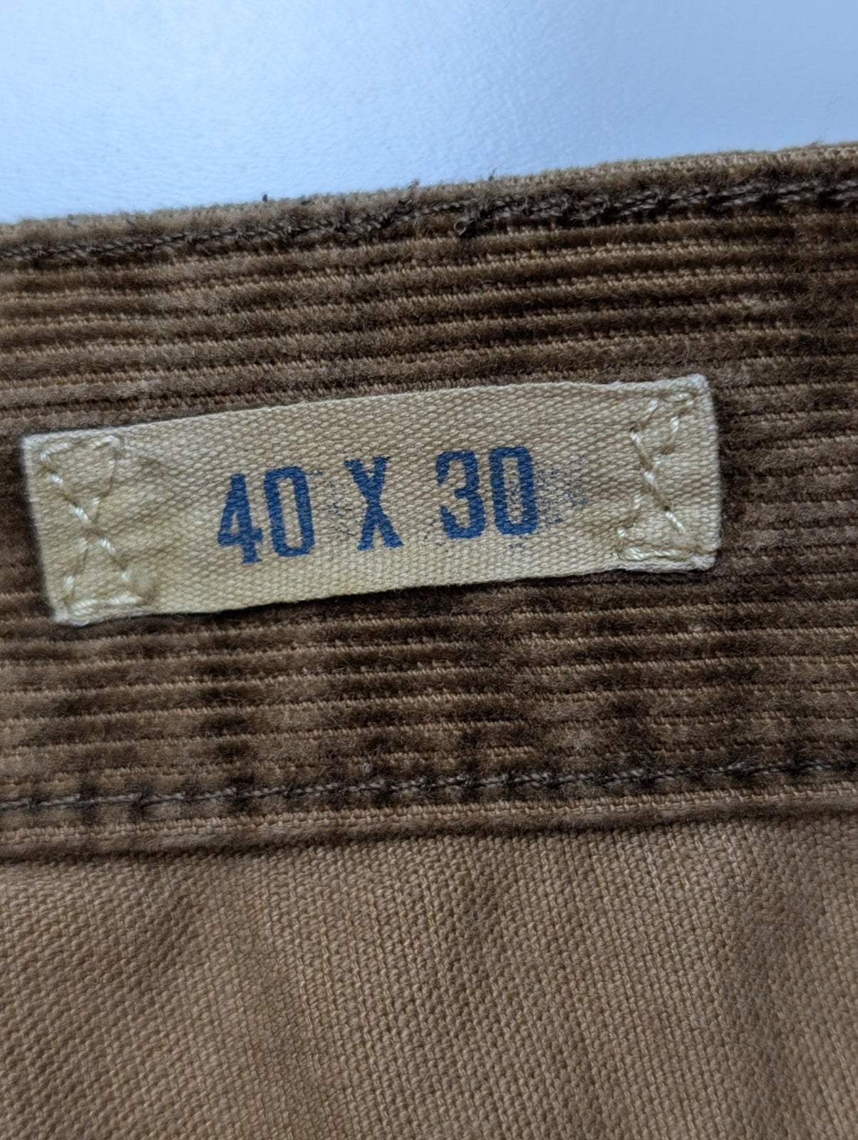 Pantalon Velours Côtelé Polo Ralph Lauren W38 L28 Beige Homme Vintage Jean