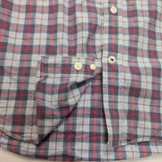 Chemise Nautica L Classic Fit Rouge Bleu Carreaux Coton Logo Manches longues