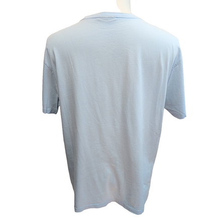 T-shirt Polo Ralph Lauren M Bleu Clair Logo Jaune 100% Coton