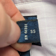 Chemise Polo Ralph Lauren Shirt L XL Andrew Lila Micro-Carreaux Col Mao Officier