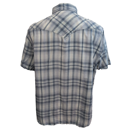 Chemise LEVI'S Homme XL Gris Anthracite à Carreaux Boutons Pression Translucides