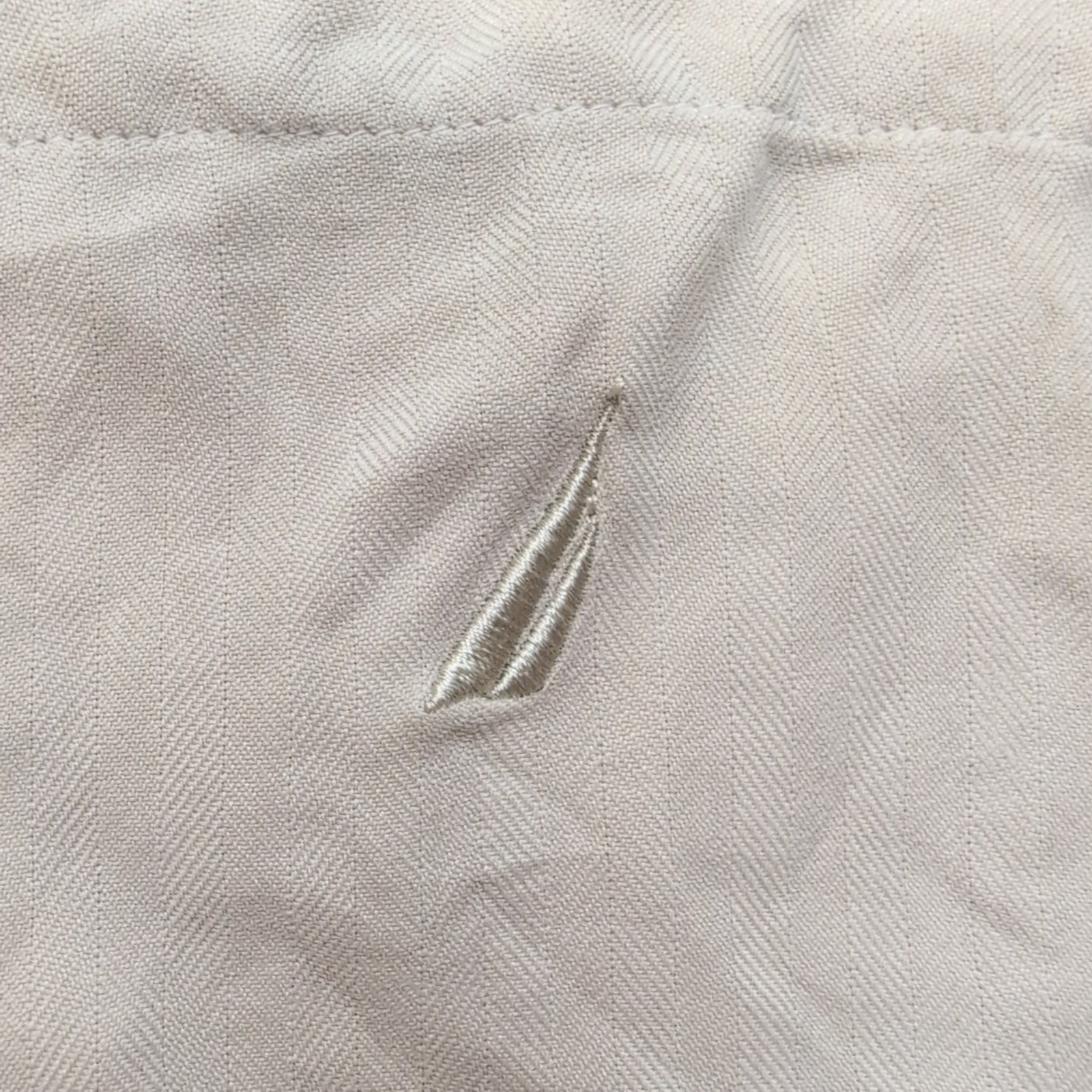 Chemise Nautica M Crème Blanc Cassé 100% Soie Manches Courtes