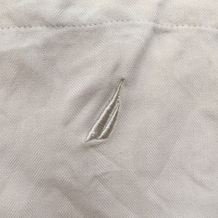 Chemise Nautica M Crème Blanc Cassé 100% Soie Manches Courtes