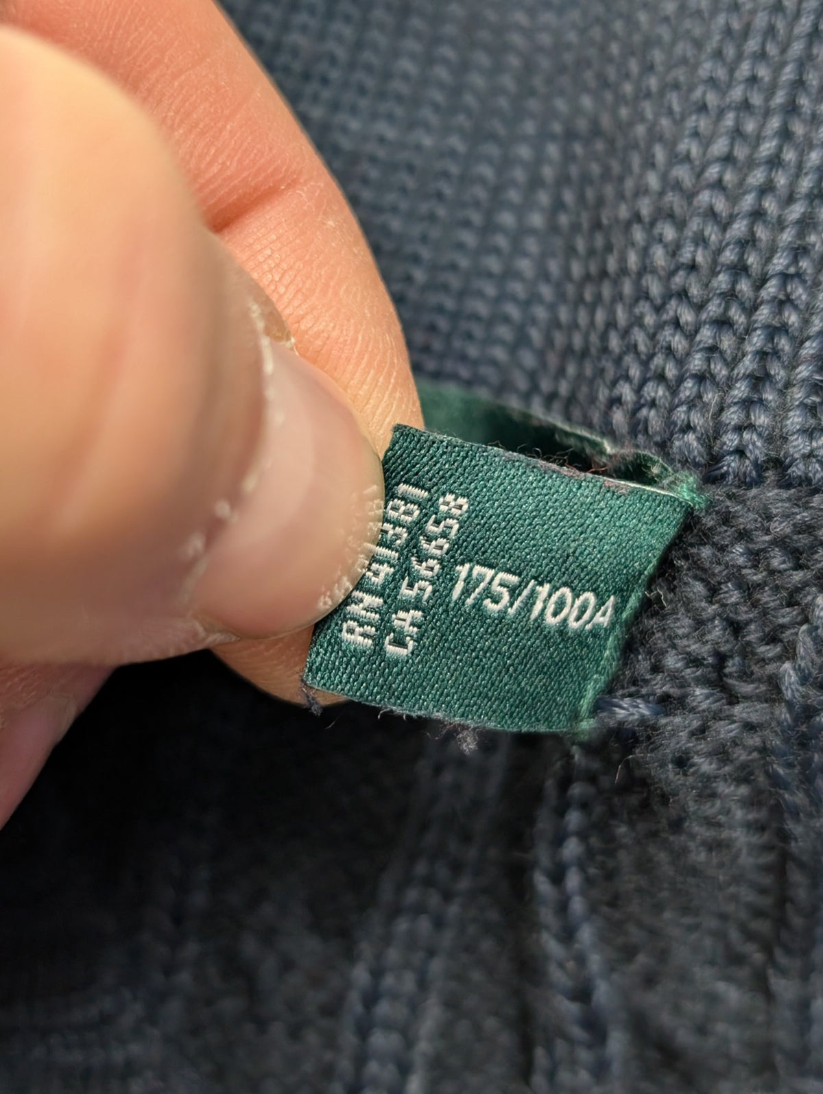 Pull LAUREN Ralph Lauren femme XL bleu marine torsadé col V rayures argentées