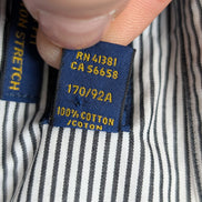 Chemise Polo Ralph Lauren Shirt S Slim Fit Stretch Rayures Noir Button Down