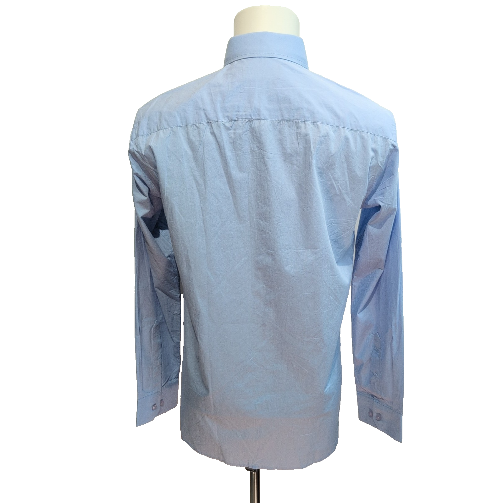 Chemise Todd Shelton L Neuve Étiquette Slim Fit 100% Coton Bleu Unie