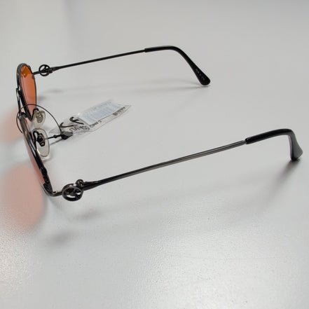 Lunettes de soleil Y2K Branches fines Acier brossé Déco Volant