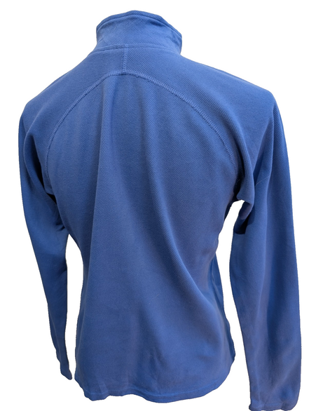 Pull The North Face Femme Col Zippé Microfibre Bleu Made in USA - Taille S