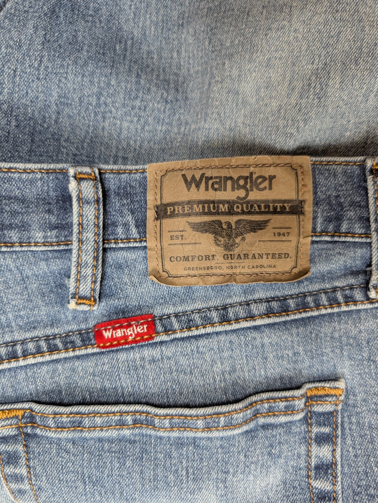Jean Wrangler Vintage Regular Fit Homme W36 L30 Bleu Denim Stretch Confort