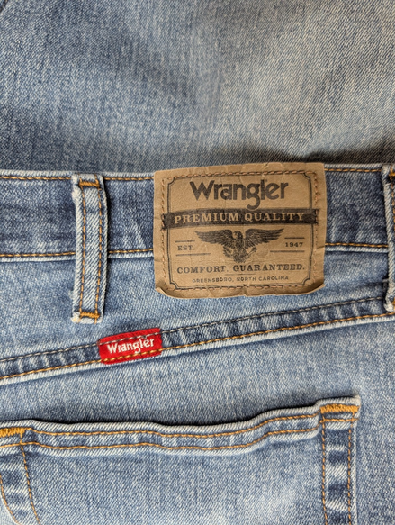 Jean Wrangler Vintage Regular Fit Homme W36 L30 Bleu Denim Stretch Confort