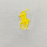 T-shirt Polo Ralph Lauren M Bleu Clair Logo Jaune 100% Coton