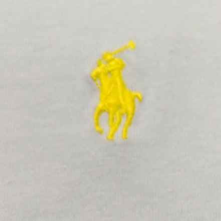 T-shirt Polo Ralph Lauren M Bleu Clair Logo Jaune 100% Coton