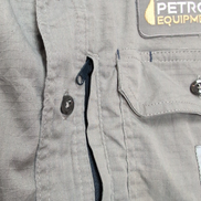 Chemise Carhartt L Grise Ripstop Manches Courtes Brodée 2 Poches stretch