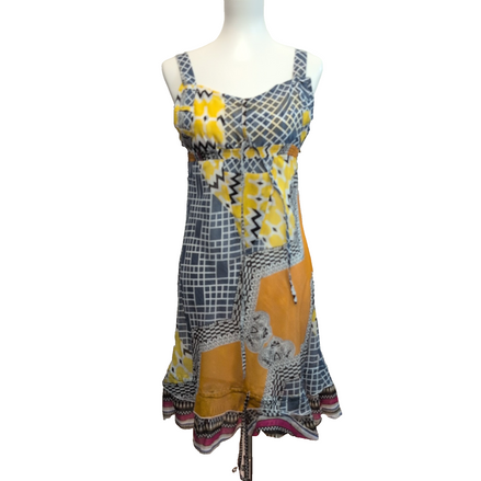 Robe SOGGO S/M Multicolore Bretelles réglables Jupon Neuve Étiquette