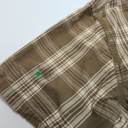 Chemise Carhartt Relaxed Fit 2XL Carreaux Kaki Manches courtes Poche Stylo