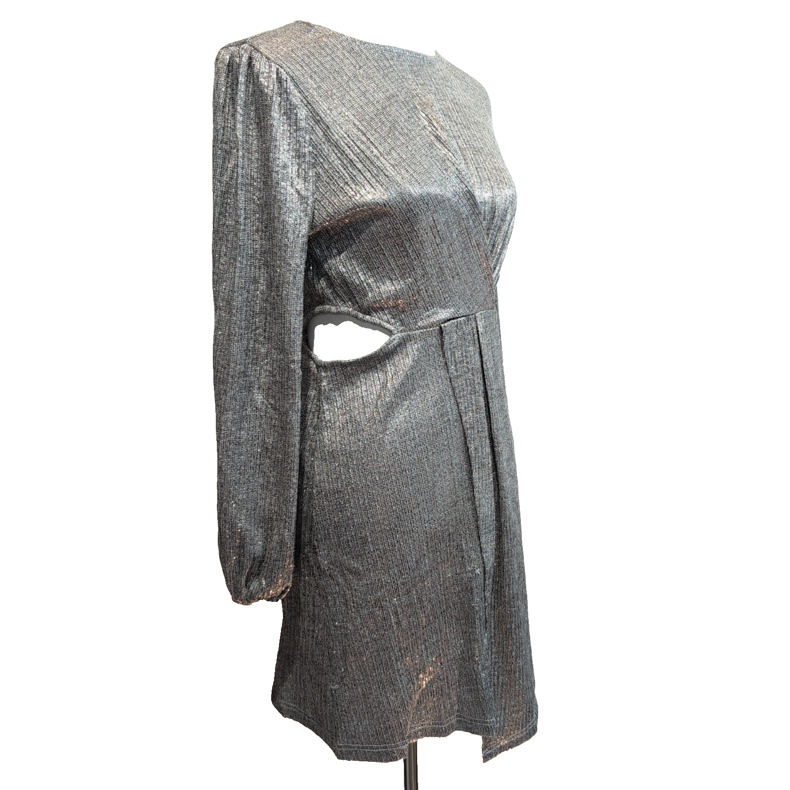 Robe Emilie.K Diane M Champagne Brillante Manches Longues Soirée NEA