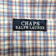 Chemise Chaps Ralph Lauren Carreaux Violet / Bleu Taille L Manches courtes Poche