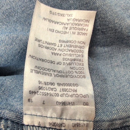 Chemise Dickies jean bleu manches courtes 3XL coton logo workwear