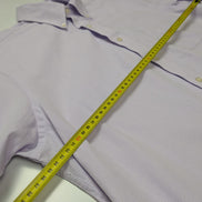 Chemise CHAPS lila violet uni manches courtes taille L Homme