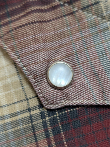 Chemise LEVI'S Western Carreaux Bordeaux et Crème Manches LonguesTaille M