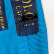 Polo manches courtes Polo Ralph Lauren XL bleu turquoise Pima logo multicolore
