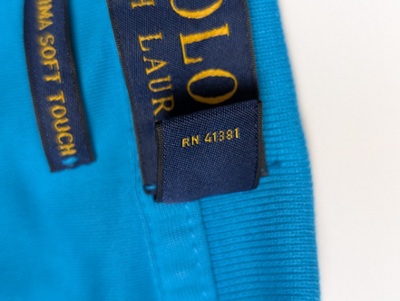 Polo manches courtes Polo Ralph Lauren XL bleu turquoise Pima logo multicolore