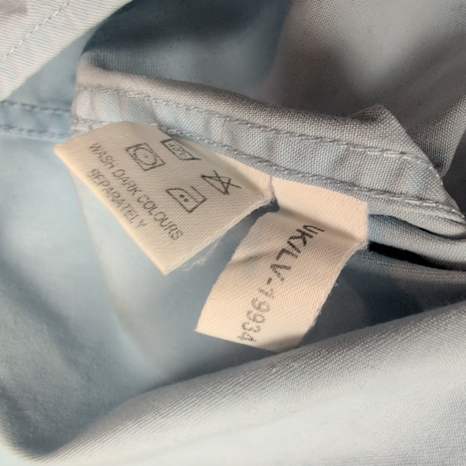 Chemise YVES SAINT LAURENT M Bleu Clair 100% Coton Manches Courtes