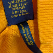 Pull Polo Ralph Lauren orange col V logo bleu Pima Cotton taille S