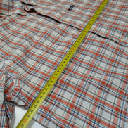 Chemise CHAPS orange manches courte à carreaux taille L 1 poche homme