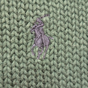 Pull POLO RALPH LAUREN Homme XL Vert Forêt Grosse Maille Logo Marine Vintage