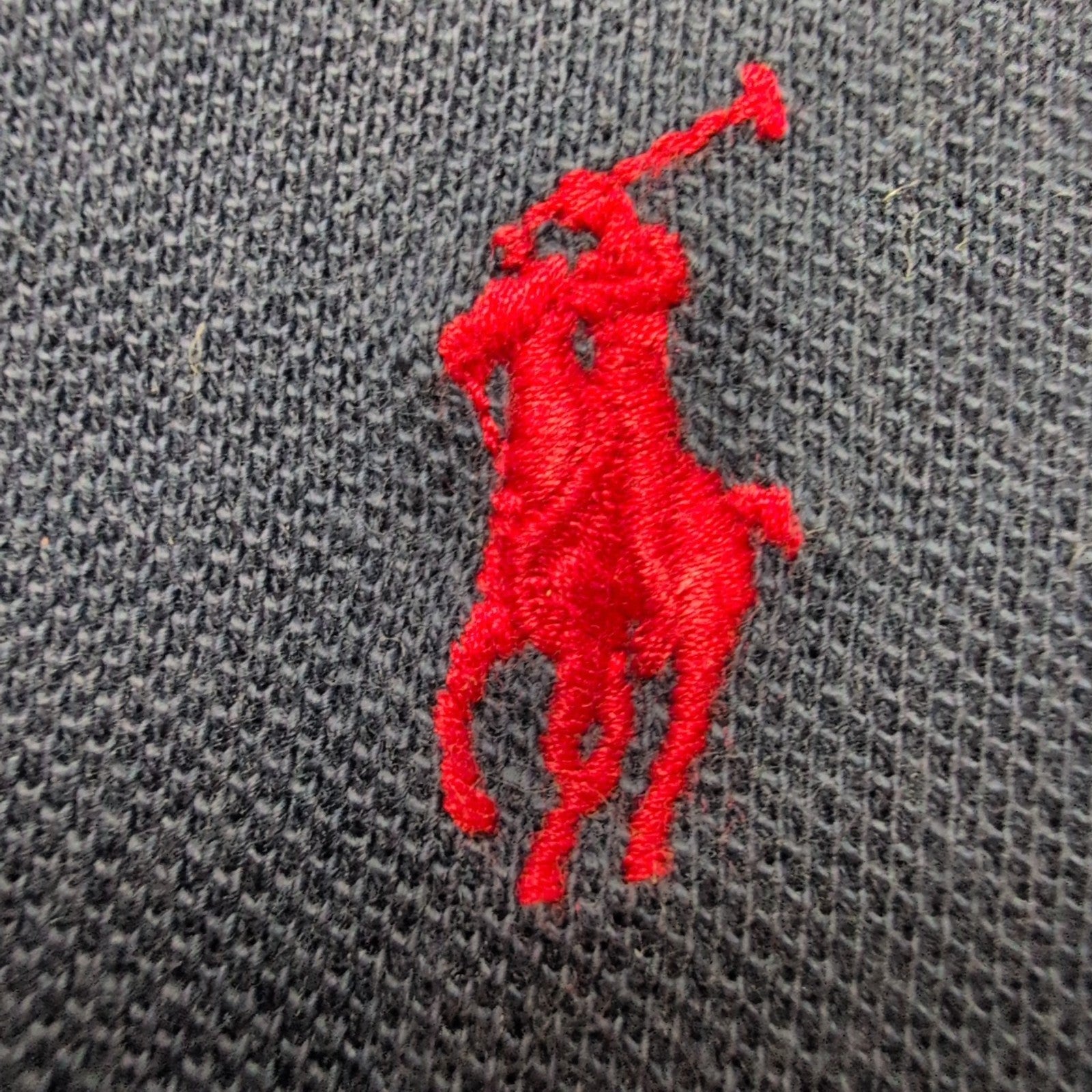 Polo Ralph Lauren Homme XL Bleu Marine Logo Rouge Polo Manches Courtes