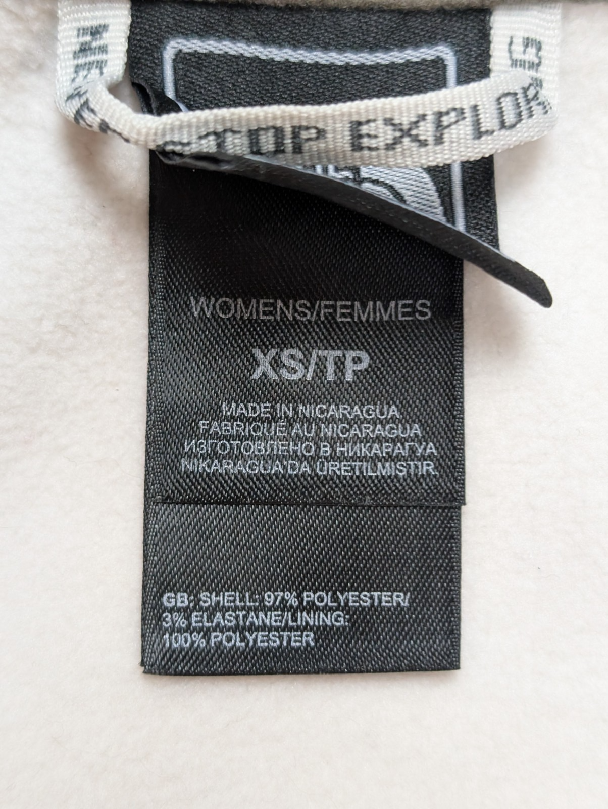 Veste Softshell TNF APEX Femme XS Blanche Coupe-Vent Polaire Technique