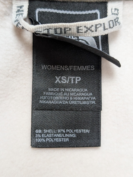 Veste Softshell TNF APEX Femme XS Blanche Coupe-Vent Polaire Technique
