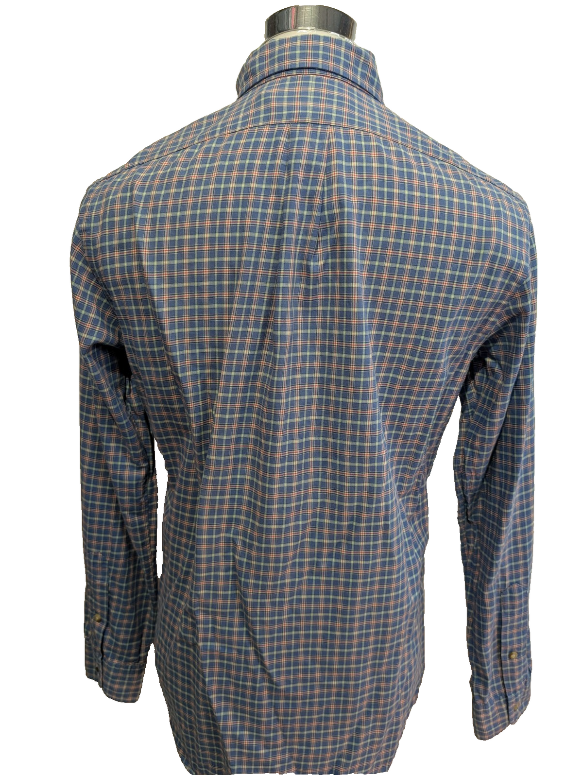Chemise Polo Ralph Lauren Shirt S Custom Fit Carreaux Bleu Rouge Logo Rouge 