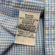 Chemise Ralph Lauren M Bleue Carreaux Coton Manches Courtes Logo Rose