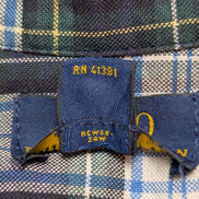 Chemise Polo Ralph Lauren Enfant L 14-16 Ans Carreaux Vert Bleu Logo Jaune