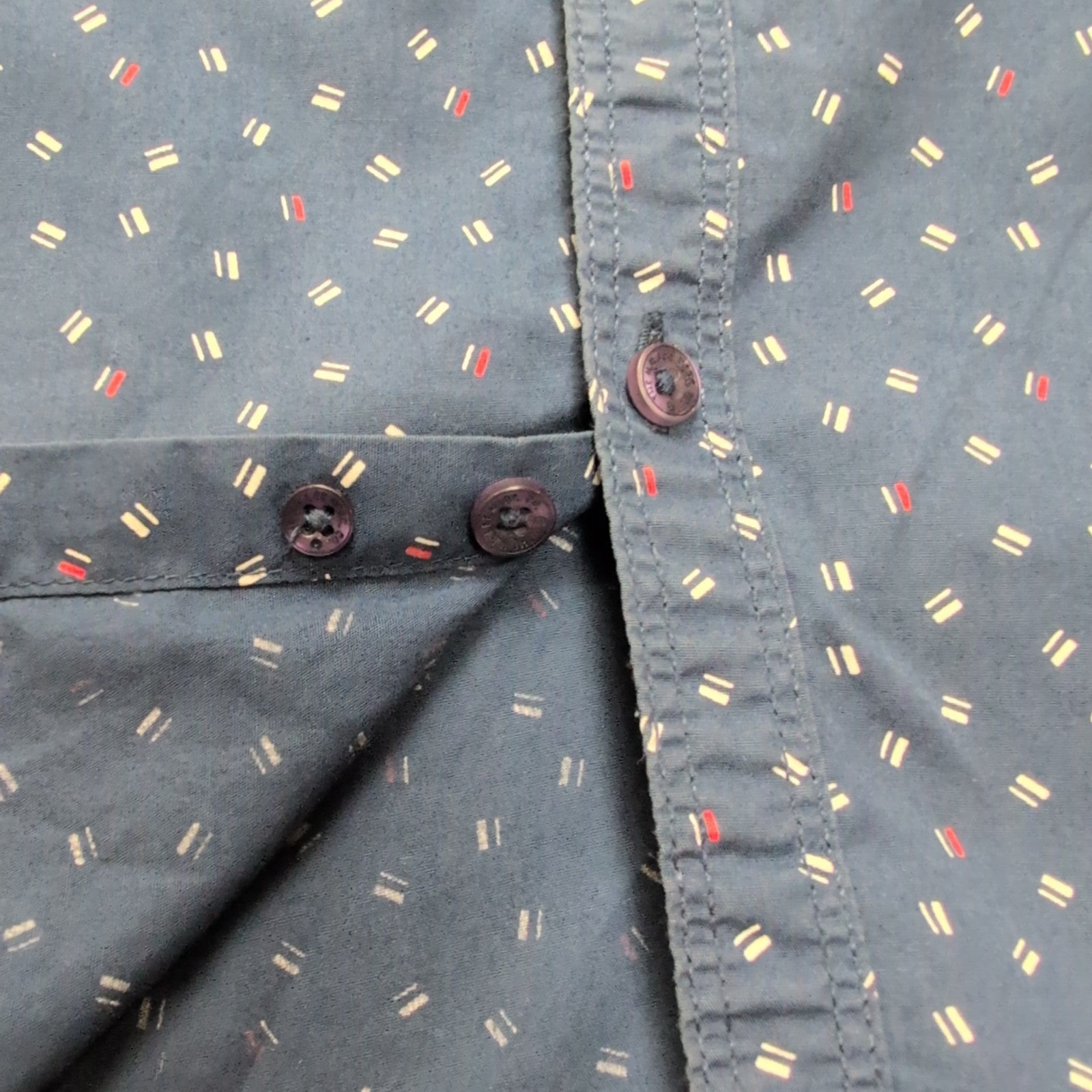 Chemise HD Lee bleu micro motifs manches longues XL