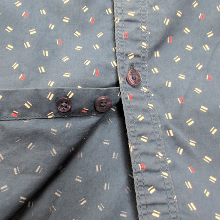 Chemise HD Lee bleu micro motifs manches longues XL