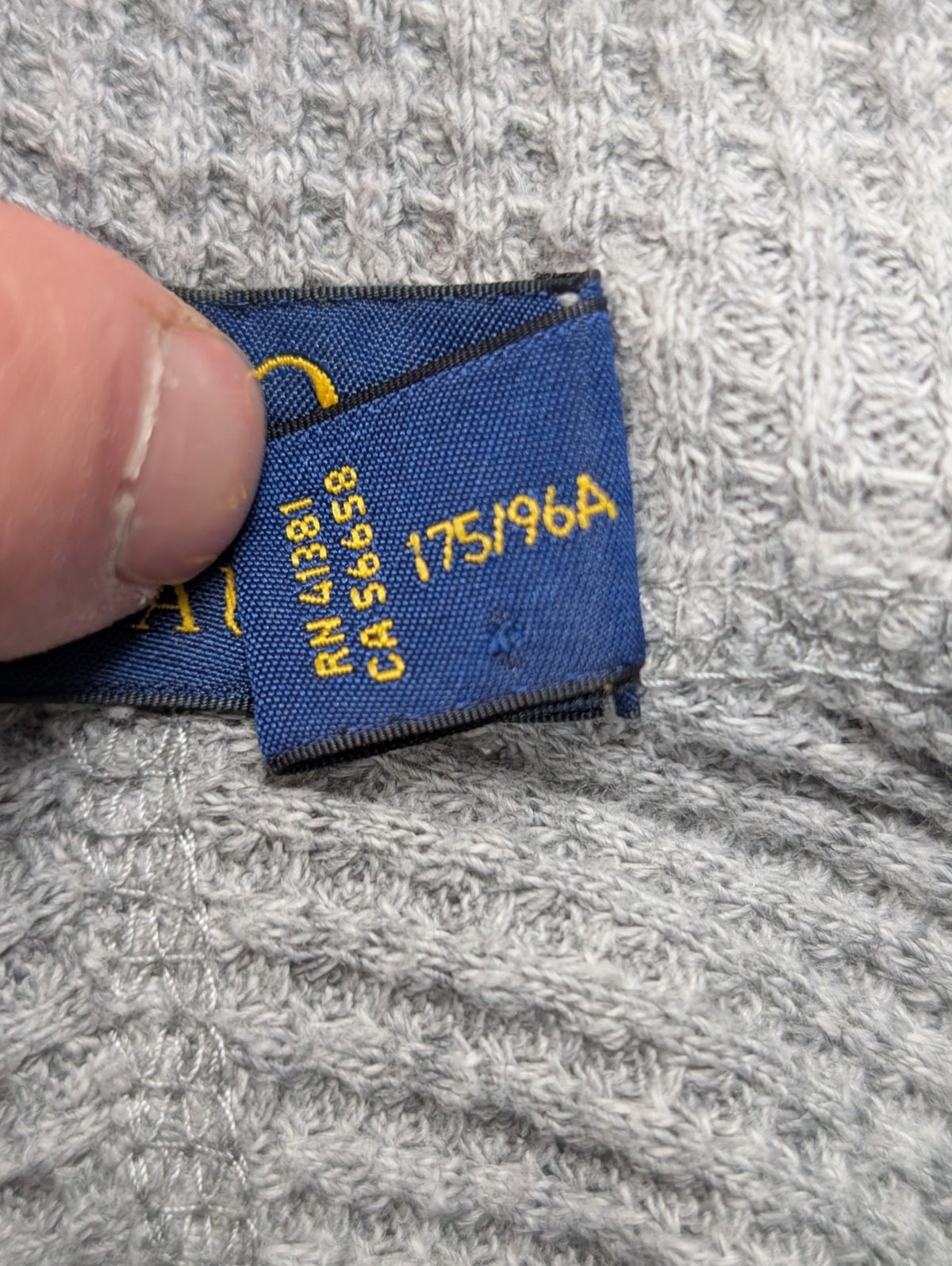 Sweat à capuche Polo Ralph Lauren M gris chiné logo noir coton hoodie