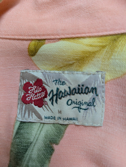 Chemise hawaïenne rose Hilo Hattie made in Hawaii taille M